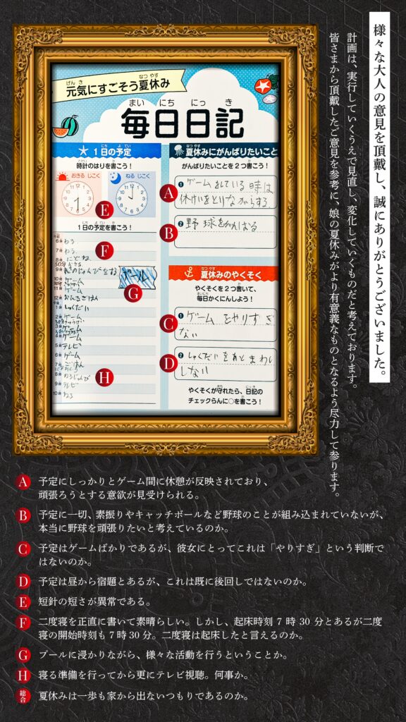 夏休みの予定！by娘。